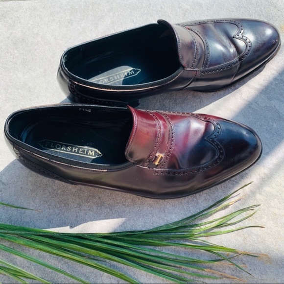 Florsheim Burgundy Vintage Leather Cat Eye Shoes - Picture 8 of 14